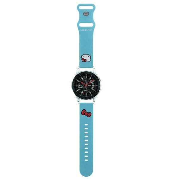 Hello Kitty silikonski pašček Kitty Head, univerzalen 22 mm - modra
