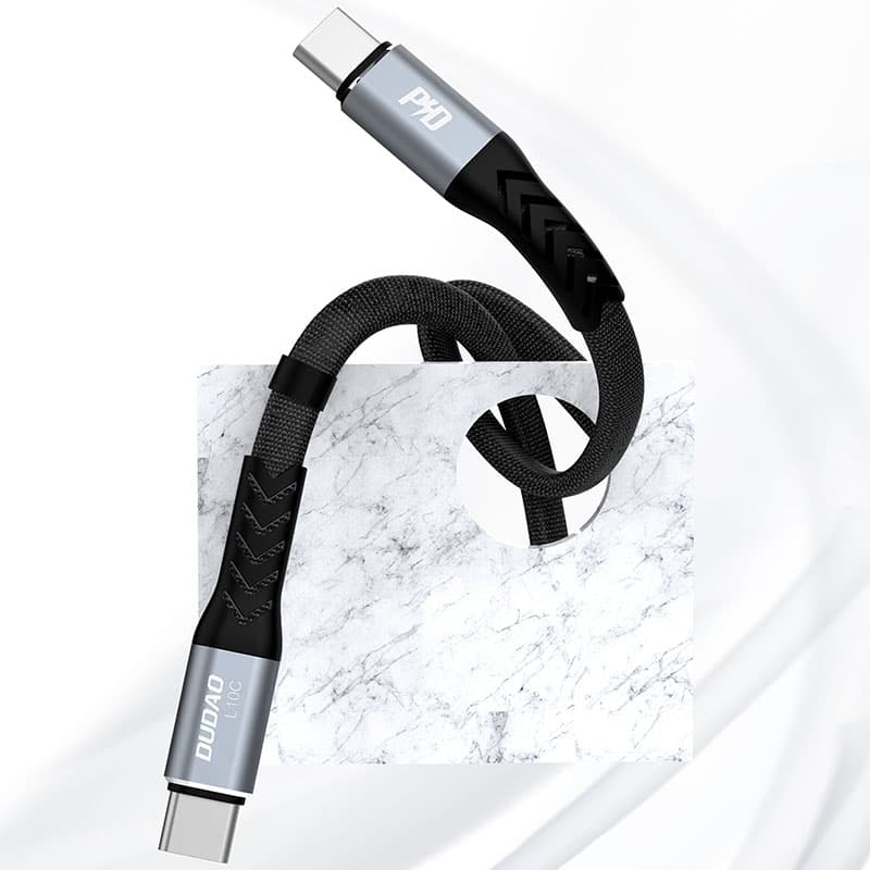 Dudao L10C USB-C na USB-C PD kabel 100W 5A, 0.23m, črn 4