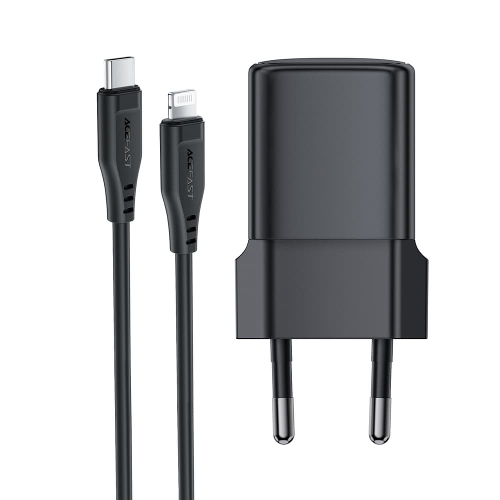 Acefast A118 30W GaN USB-C polnilnik s kablom Lightning, črn 6