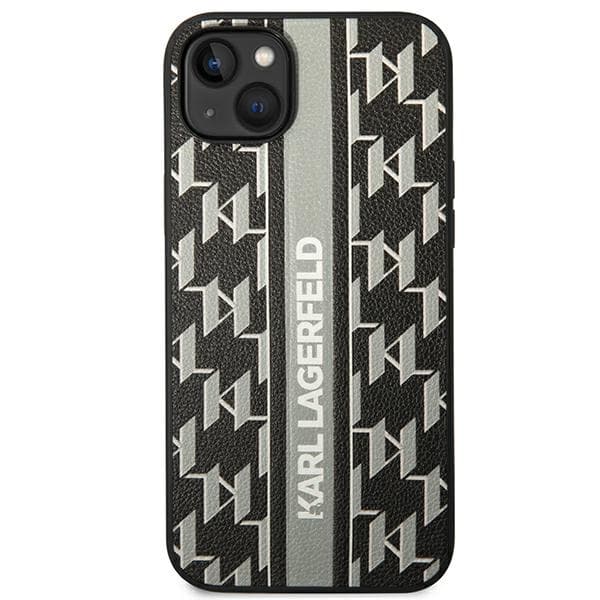 Karl Lagerfeld ovitek za iPhone 14 Plus (6,7") Monogram Stripe, siv 3