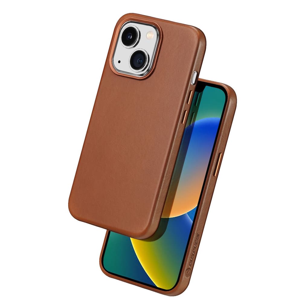Dux Ducis Naples ovitek za iPhone 14 Plus, usnjen, MagSafe, rjav 2