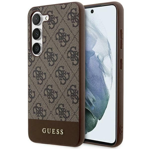 Ovitek za Samsung Galaxy S24+ Guess 4G Stripe Collection - rjava