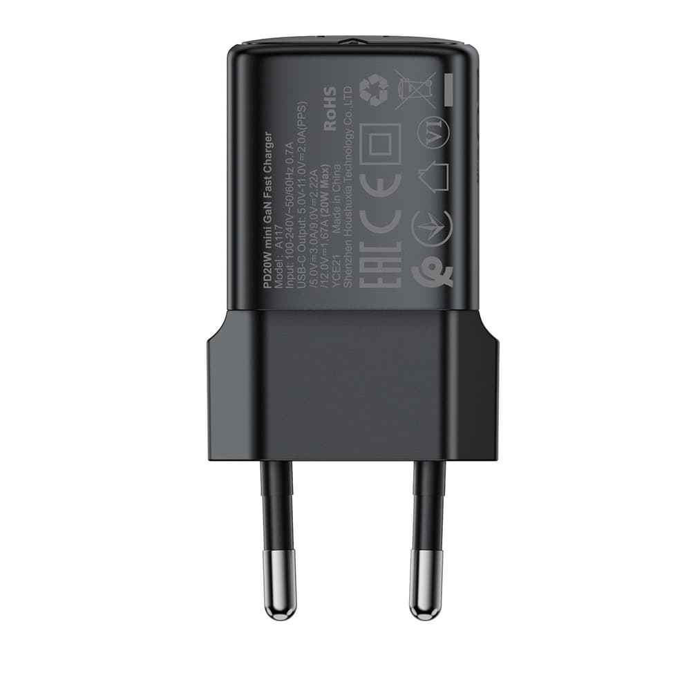 Acefast A117 GaN PD 20W USB-C hitri polnilec - črn 3