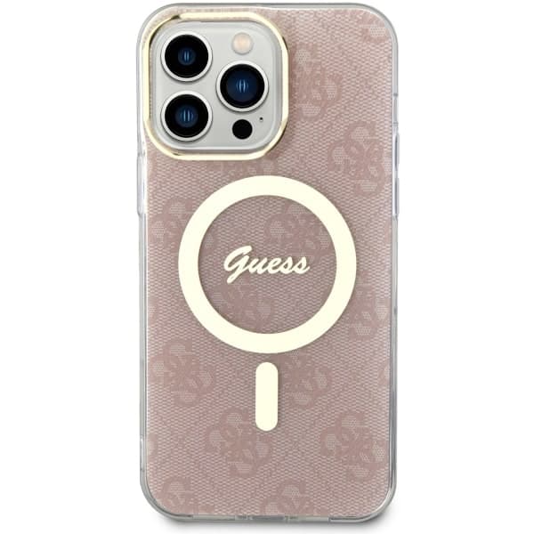 Ovitek Guess 4G MagSafe za iPhone 14 Pro Max, roza 3