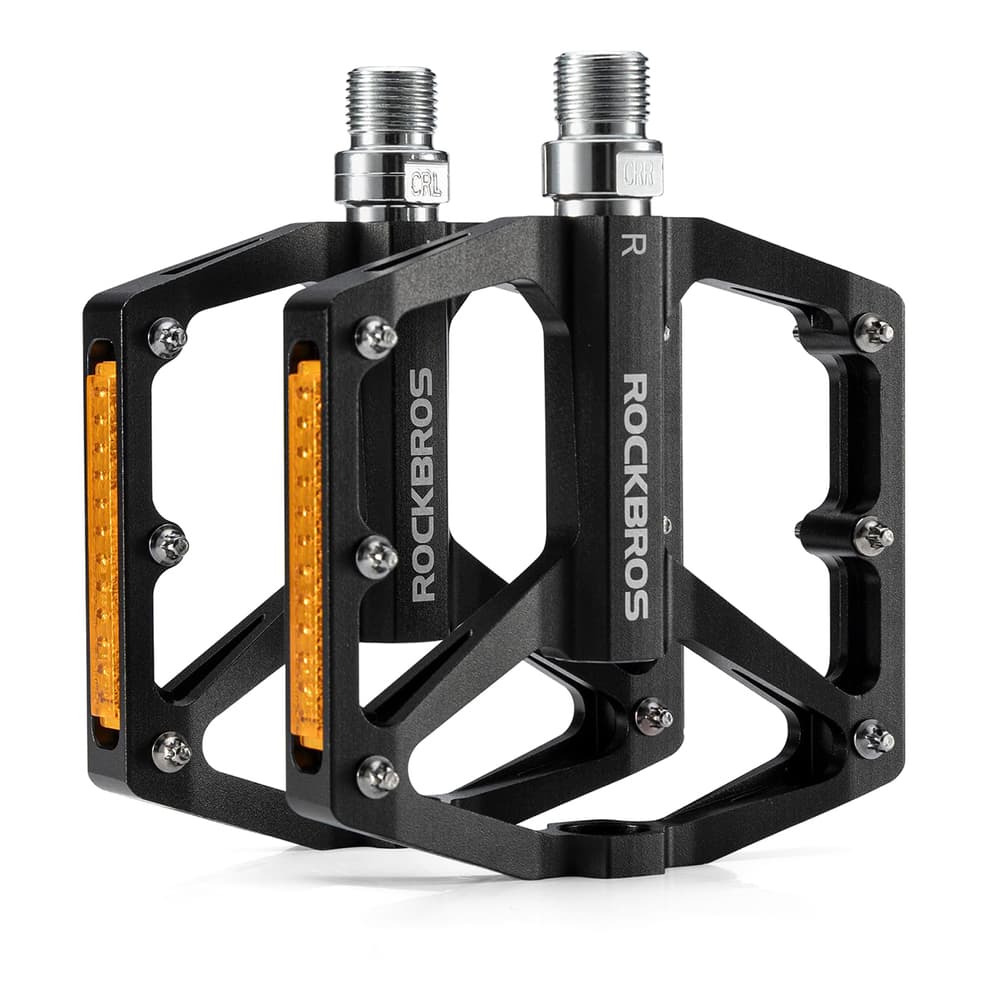Rockbros K371 Odbojna aluminijasta pedala za kolo z zaprtimi ležaji - črna