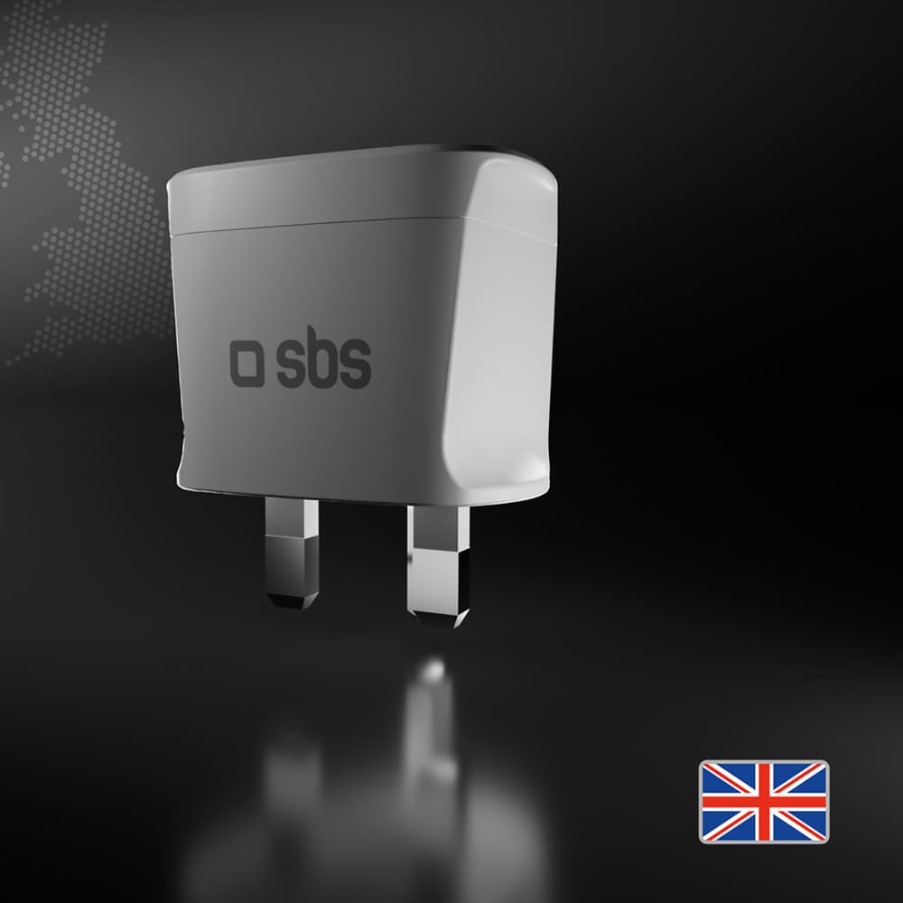 SBS UK potovalni adapter - univerzalni - bel 3