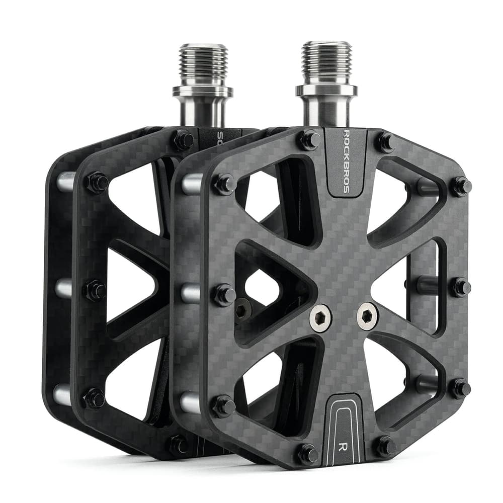 Rockbros C525 Pedala za kolo iz ogljikovih vlaken - črna