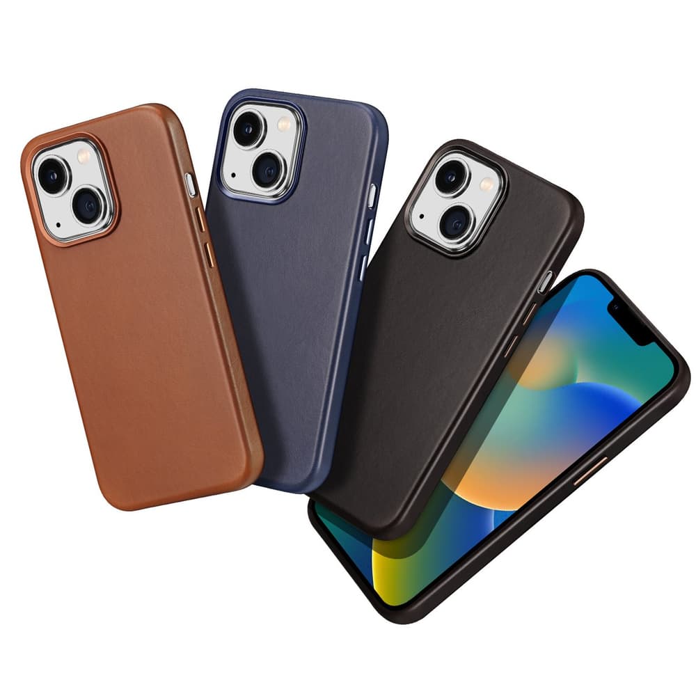 Dux Ducis Naples ovitek za iPhone 14 Plus, usnjen, MagSafe, moder 3