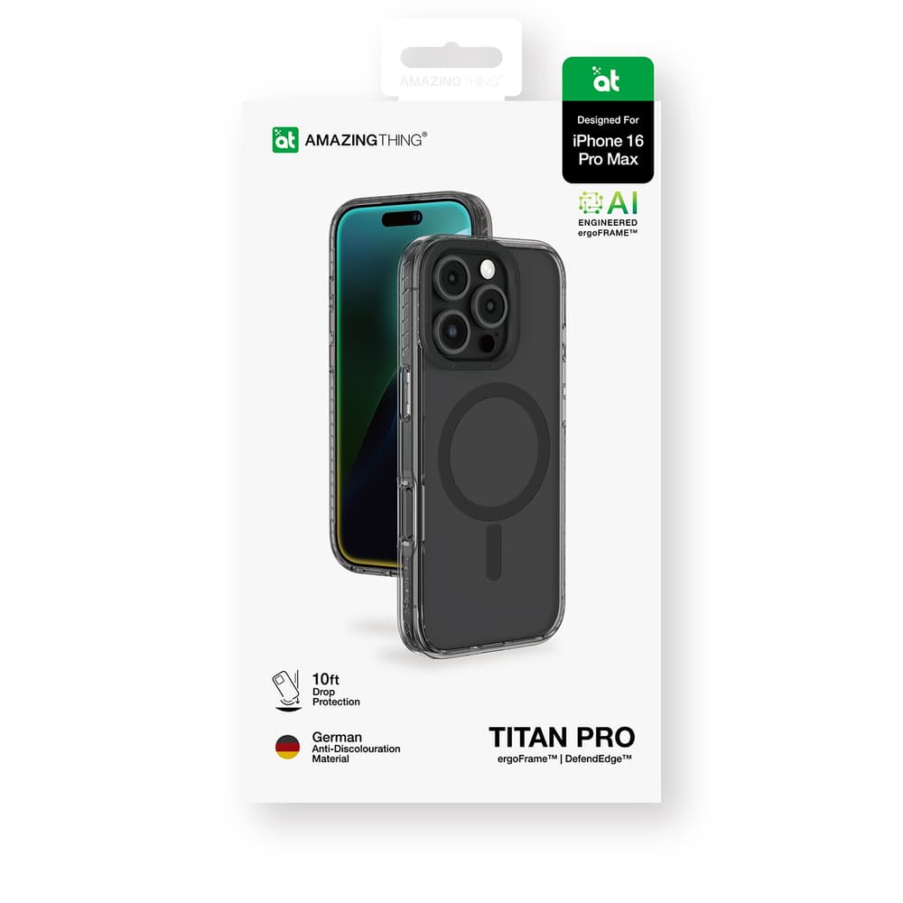 Ovitek AmazingThing Titan Pro Mag za iPhone 16 Pro Max - Črn 5