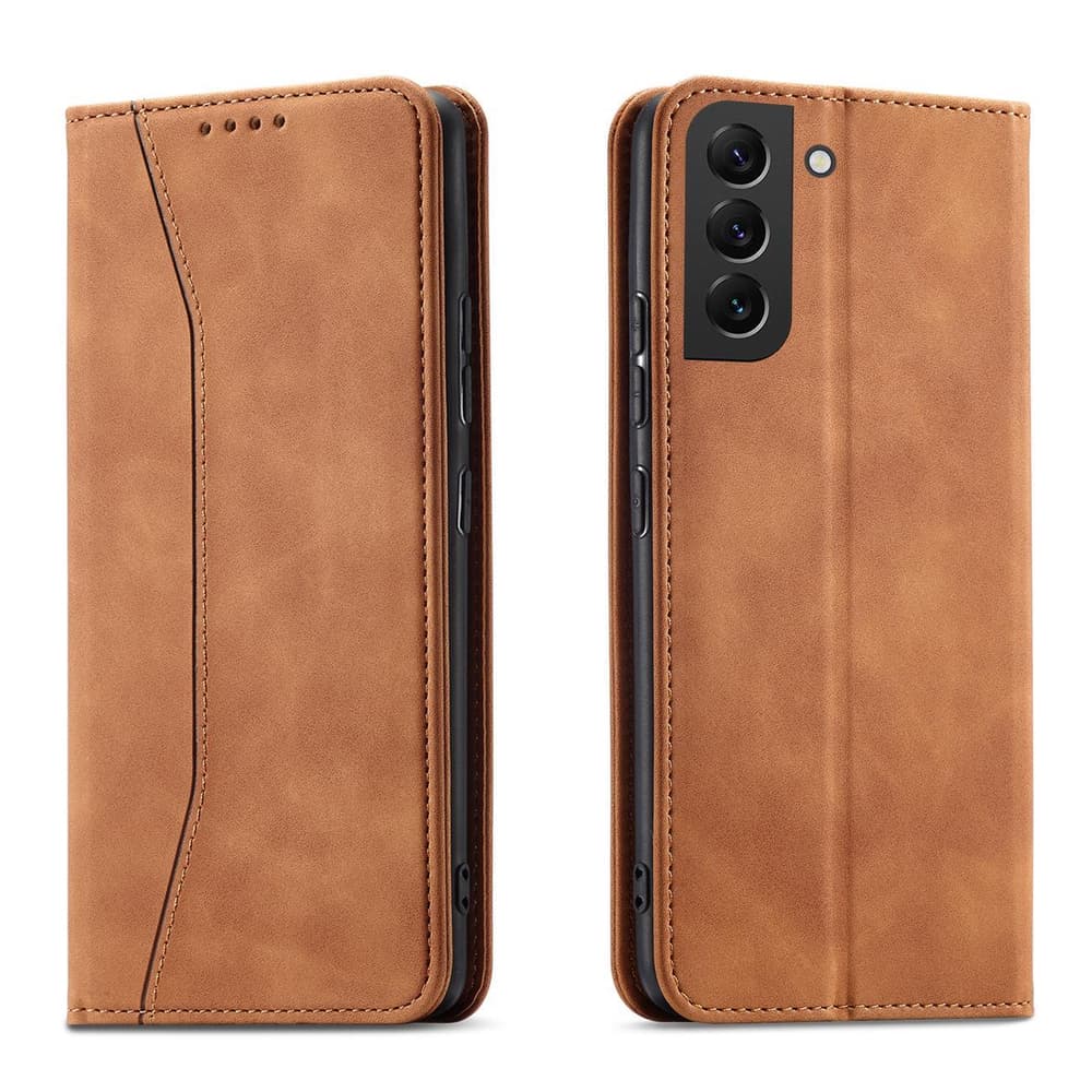 Hurtel Magnet Fancy Case za Samsung Galaxy S23+ - rjava denarnica/stojalo