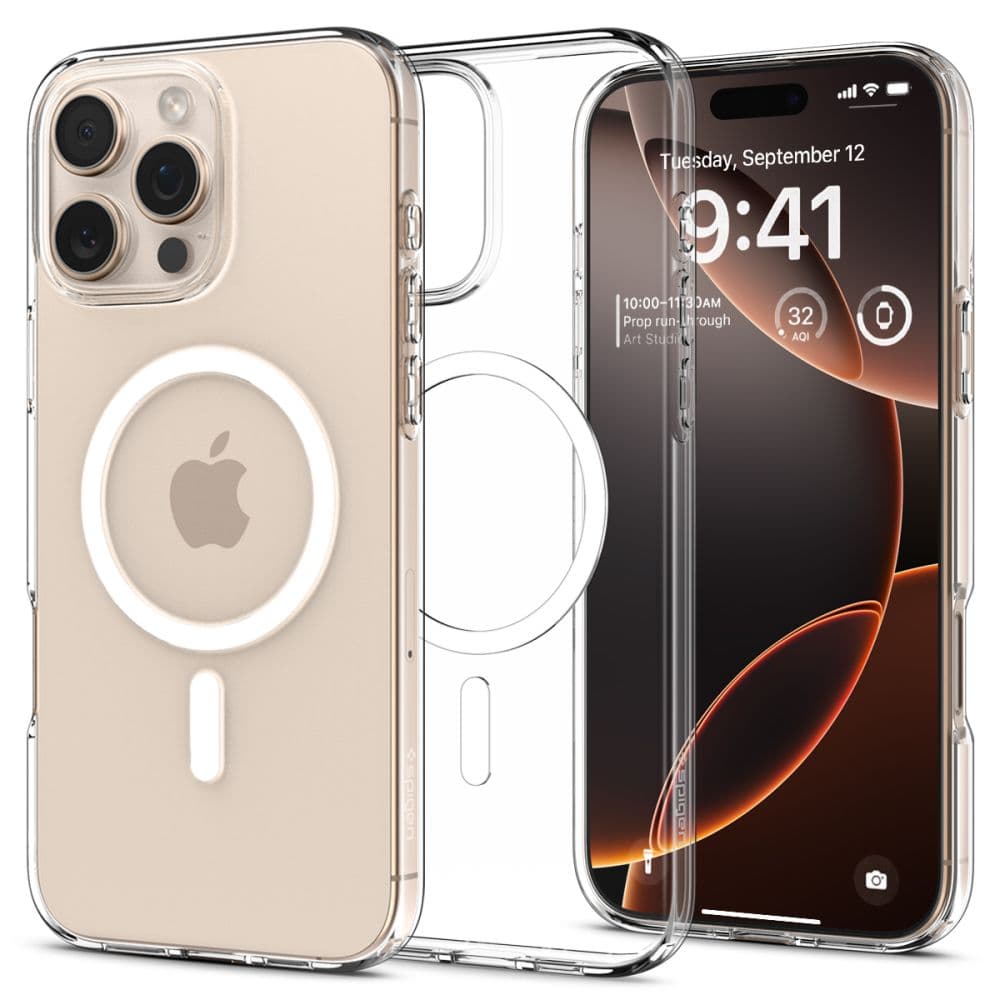 Ovitek Spigen Liquid Crystal Mag MagSafe za iPhone 16 Pro - prozoren