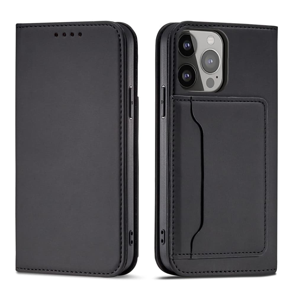 Hurtel Magnet Card ovitek za Samsung Galaxy S23 Ultra, denarnica, stojalo, črna