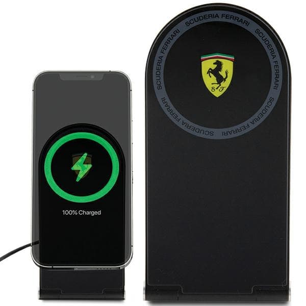 Brezžični polnilnik Ferrari Printed Logo MagSafe 15W, črn 2