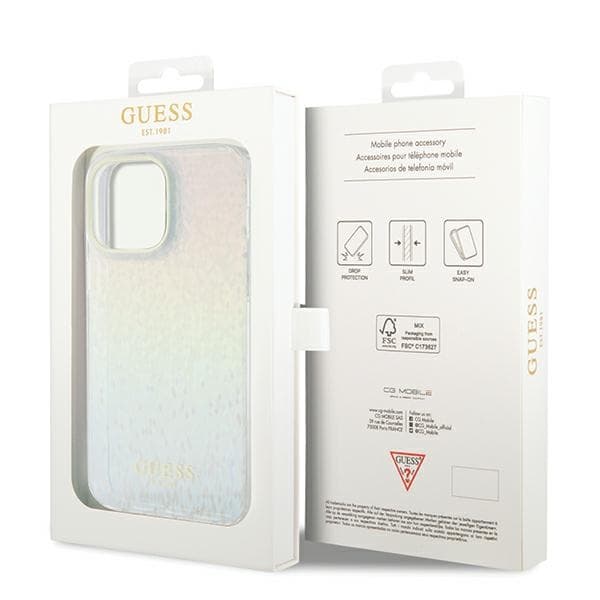 Ovitek Guess IML Faceted Mirror Disco Iridescent za iPhone 13 Pro Max - večbarven 8