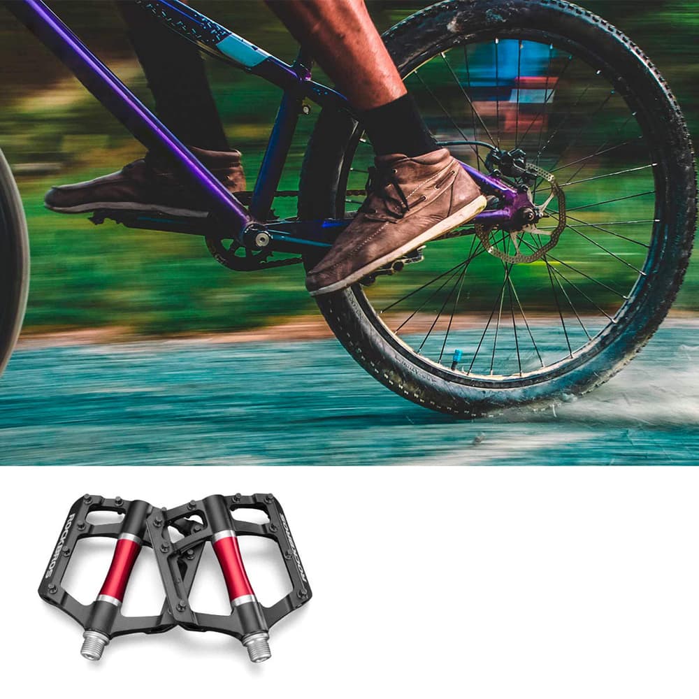 Rockbros 2020-12CBK Aluminijasta pedala za kolo s platformo - črna 7