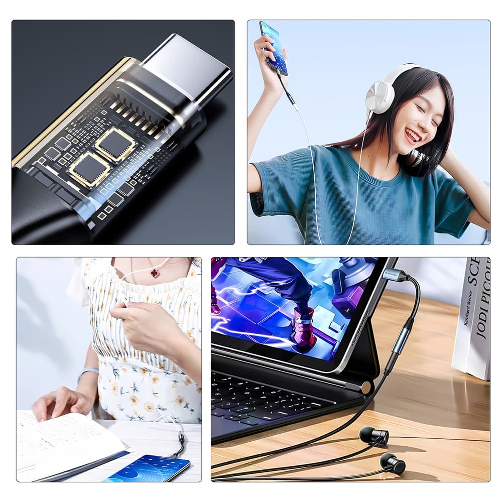 Wozinsky WACM-01 USB-C na 3.5mm adapter (črn) 2