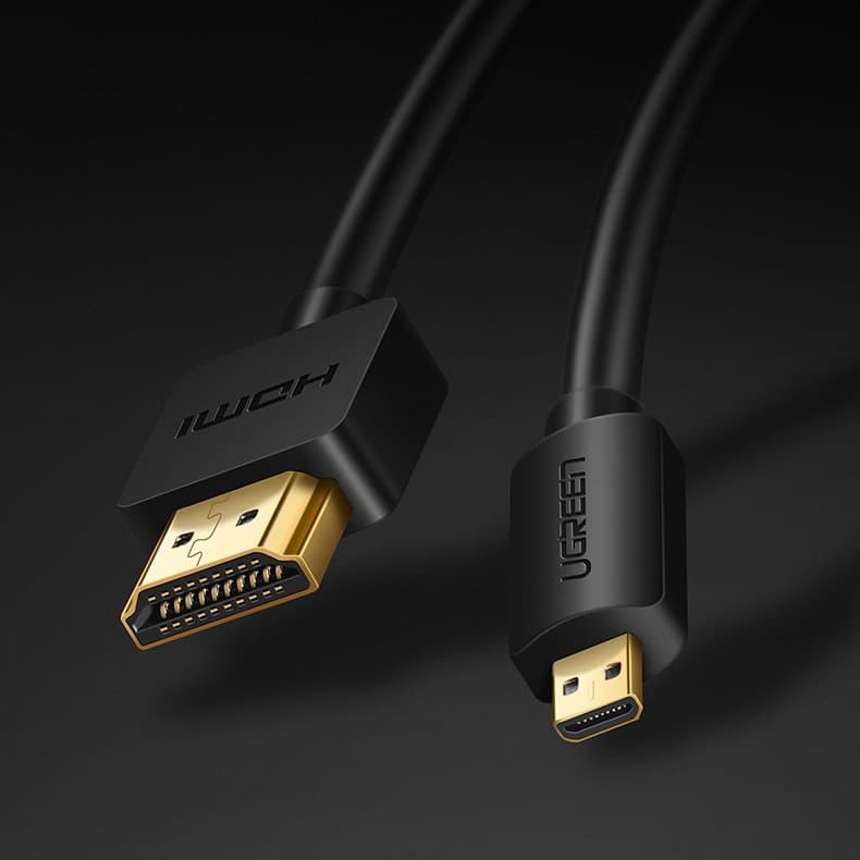 Ugreen HDMI na Micro HDMI kabel 2.0 4K 60Hz 1.5m, črn 2