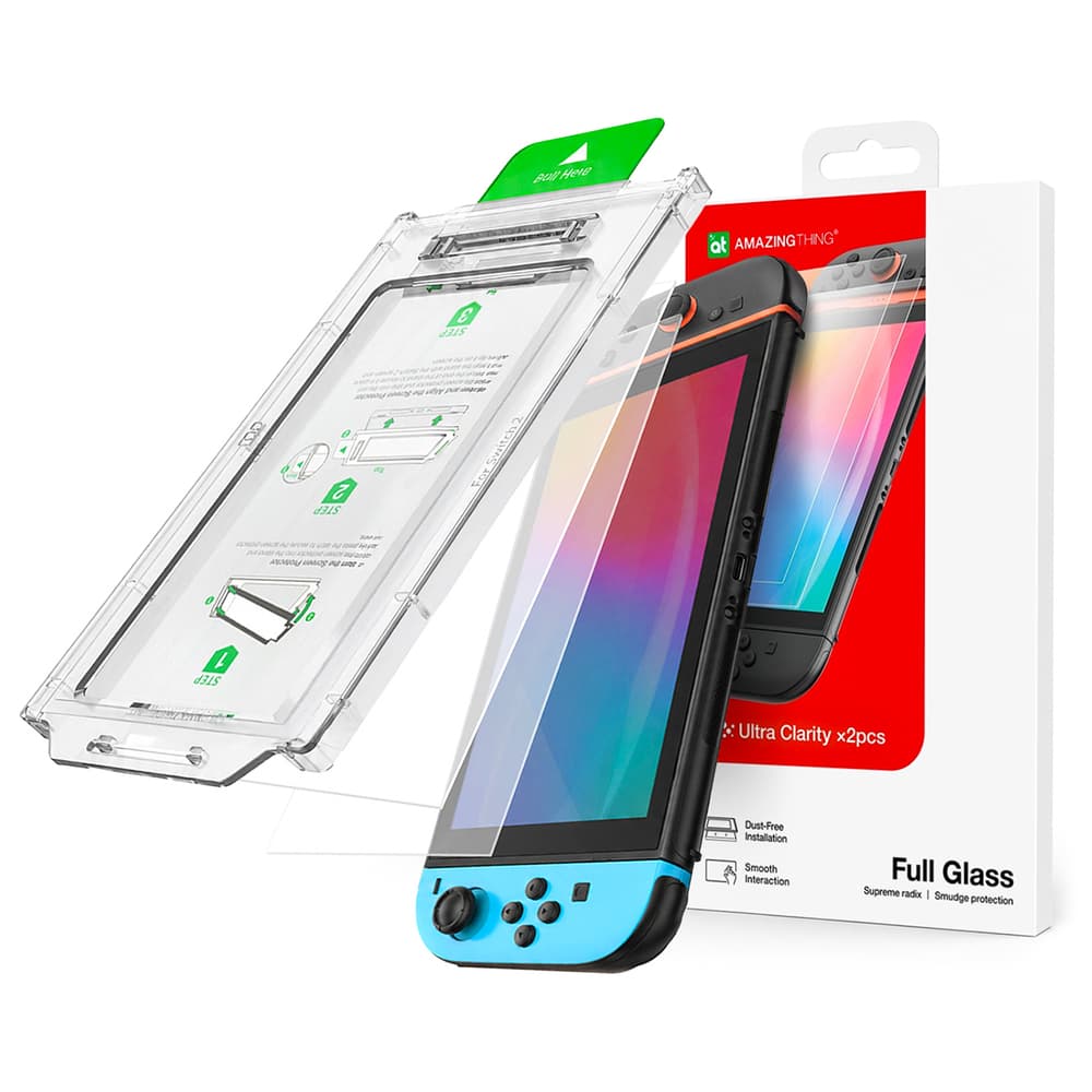 AmazingThing Radix Full Glass kaljeno steklo za Nintendo Switch 2 (2 kosa)