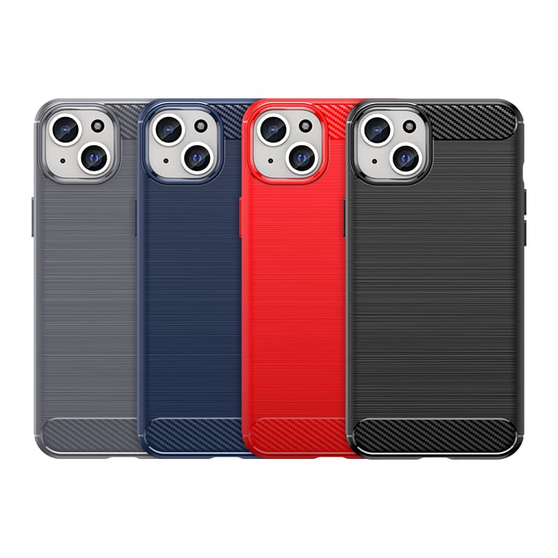 Gibljiv ovitek Carbon za iPhone 15 Plus Hurtel - črn 8