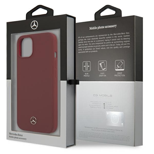 Mercedes etui Silicone Line za iPhone 13/14/15 - rdeča 8
