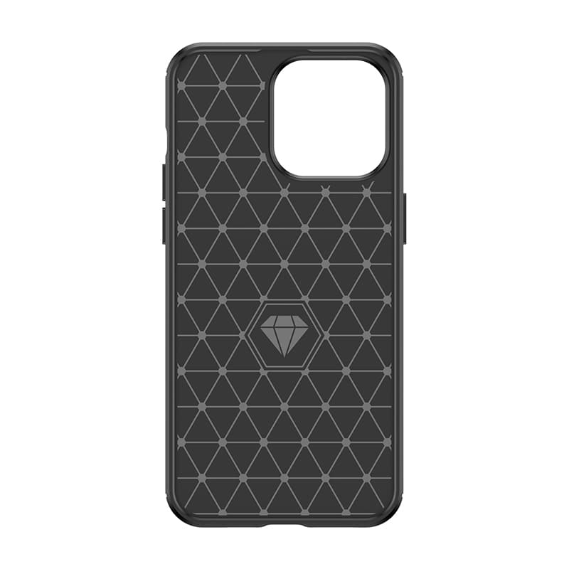 Prožen ovitek za iPhone 15 Pro Max Hurtel Carbon Case - črn 6