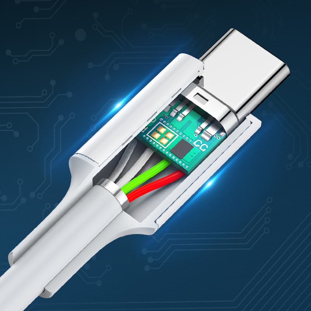 Ugreen US264 60518 USB-C / USB-C PD QC AFC Kabel 1m - Bel 6