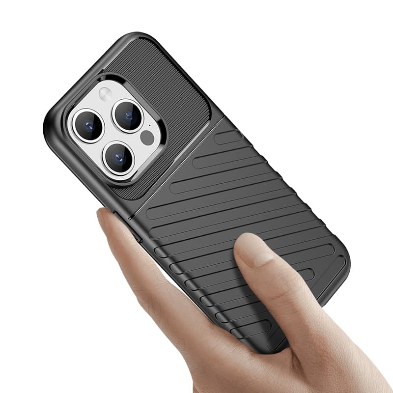 Oklepljen ovitek za iPhone 15 Pro Hurtel Thunder Case - moder 4