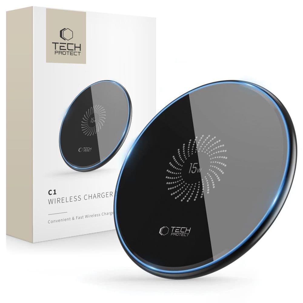 Tech-Protect QI15W-C1 induktivni polnilnik 15W - Črn
