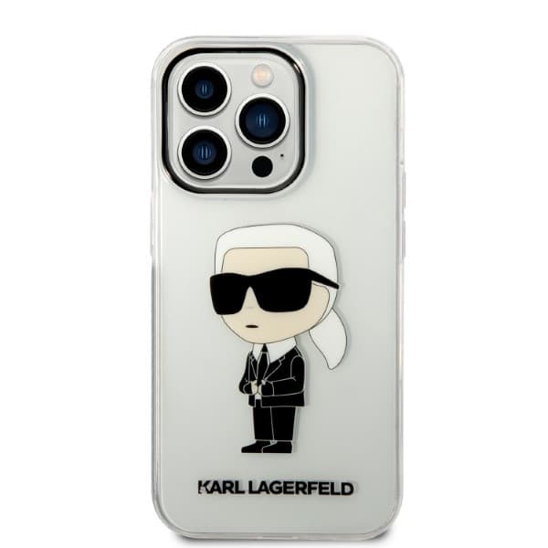 Karl Lagerfeld Ikonik Karl ovitek za iPhone 14 Pro Max - prozoren 3