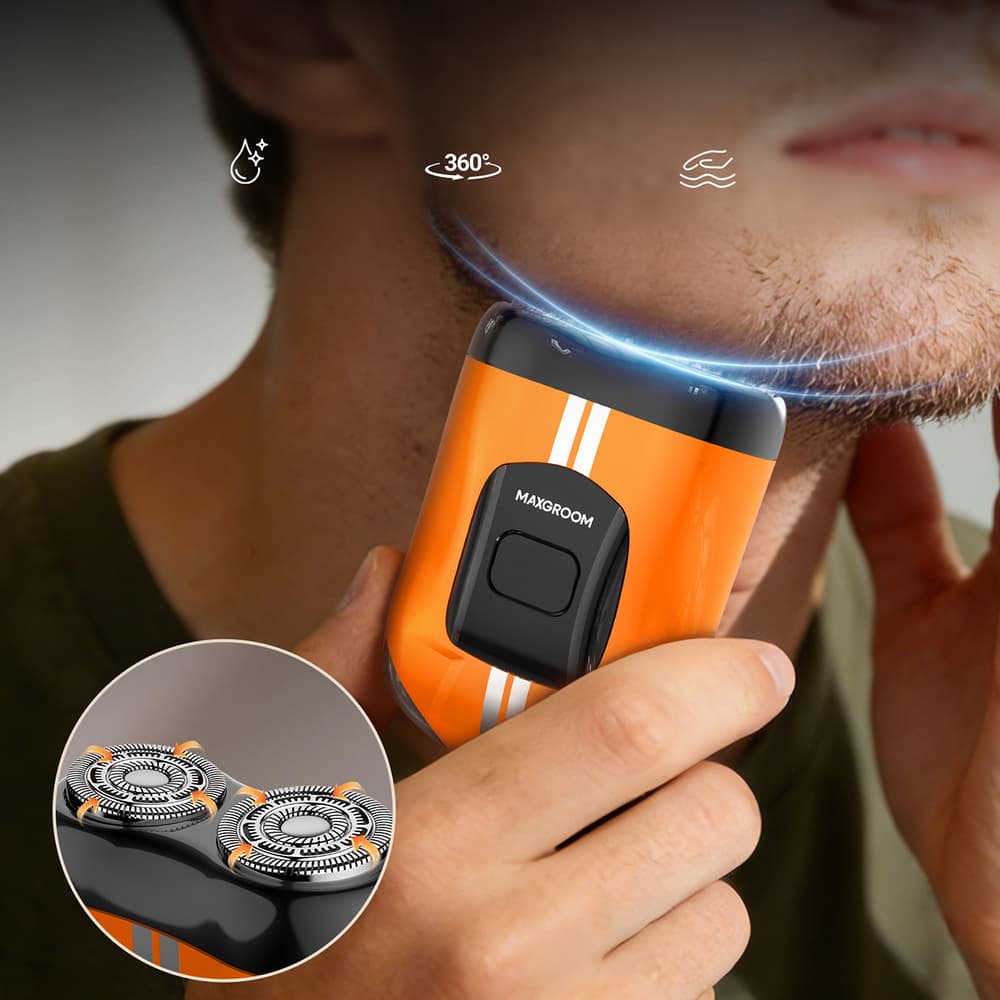 Električni brivnik MAXGROOM M-501, oranžen 5