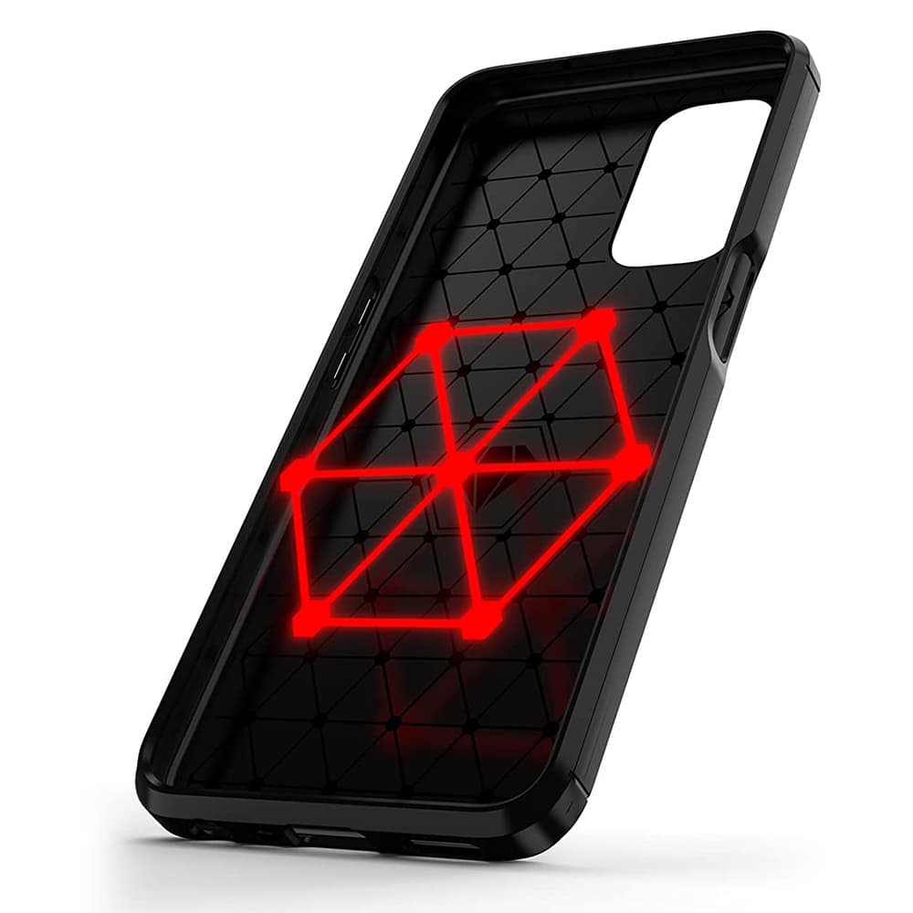 Carbon Case ovitek za OnePlus Nord N200 5G, črn 5