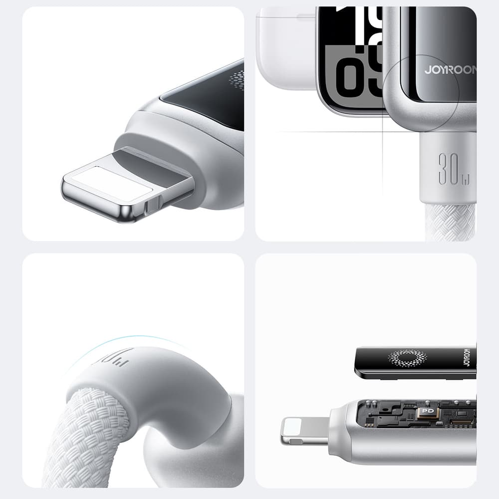 Joyroom S-A55 StarFlight 30W USB-C - Lightning kabel 1.2m, bel 8