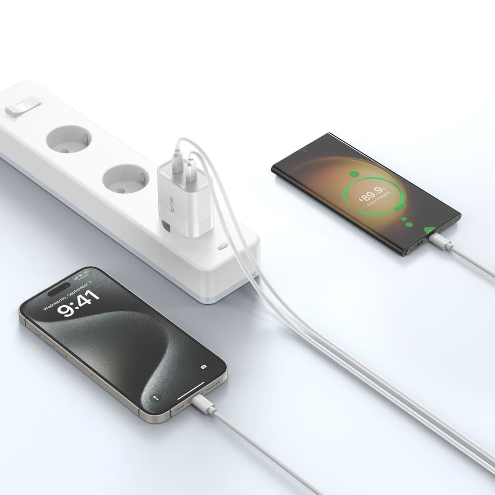 Tech-Protect C20W polnilnik 2x USB-C PD 20W - Črn 2