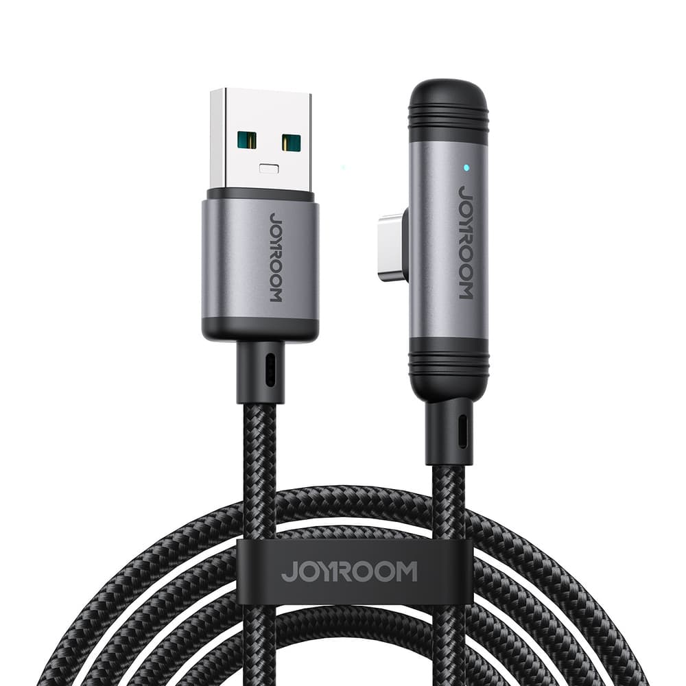 Joyroom S-A56 Kabel USB-A - USB-C 3A, 90° kotni, 1.2m, črn