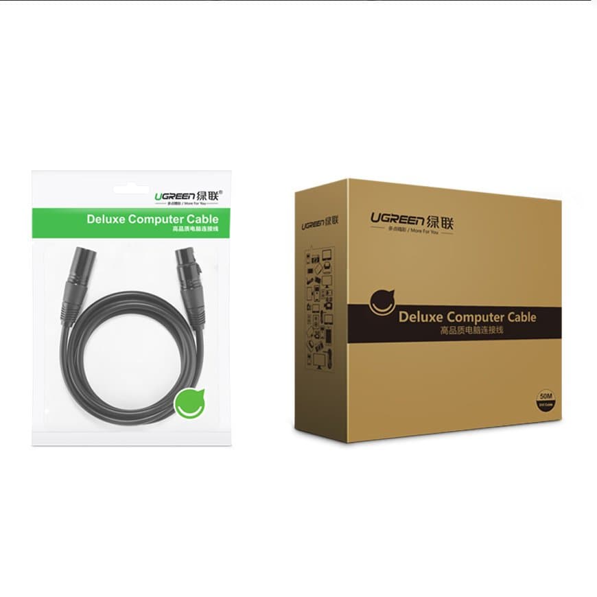 Ugreen AV130 avdio kabel XLR (ženski) - XLR (moški) 2m - črn 4
