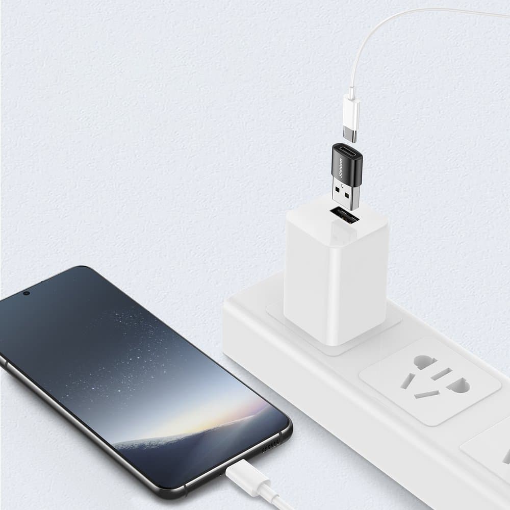 Joyroom adapter USB-C (ženski) na USB-A (moški) 2 kosa, črn 6