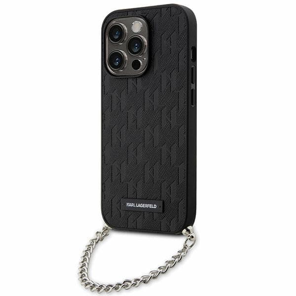 Ovitek za iPhone 14 Pro Karl Lagerfeld KLHCP14LSACKLHPK, črni
