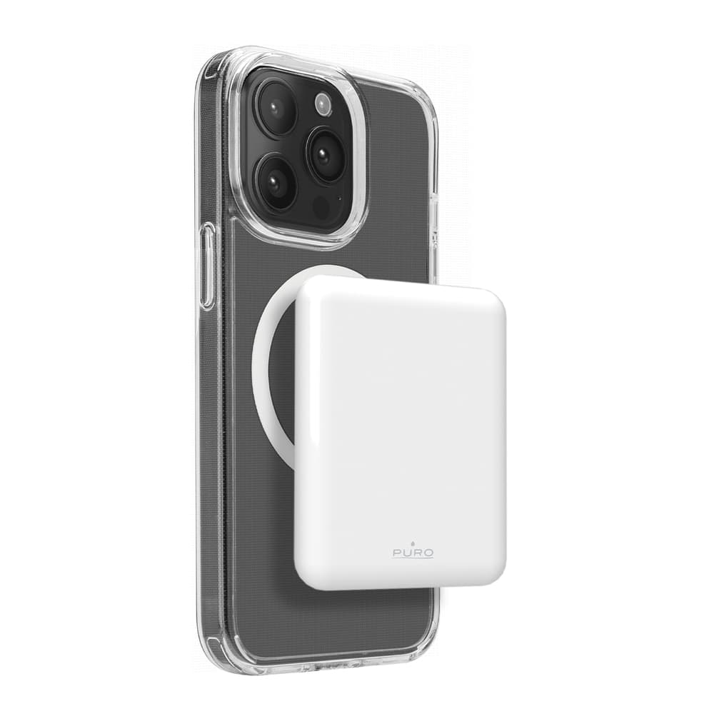 Puro Power Mag 5000mAh prenosni polnilnik z MagSafe (bel)