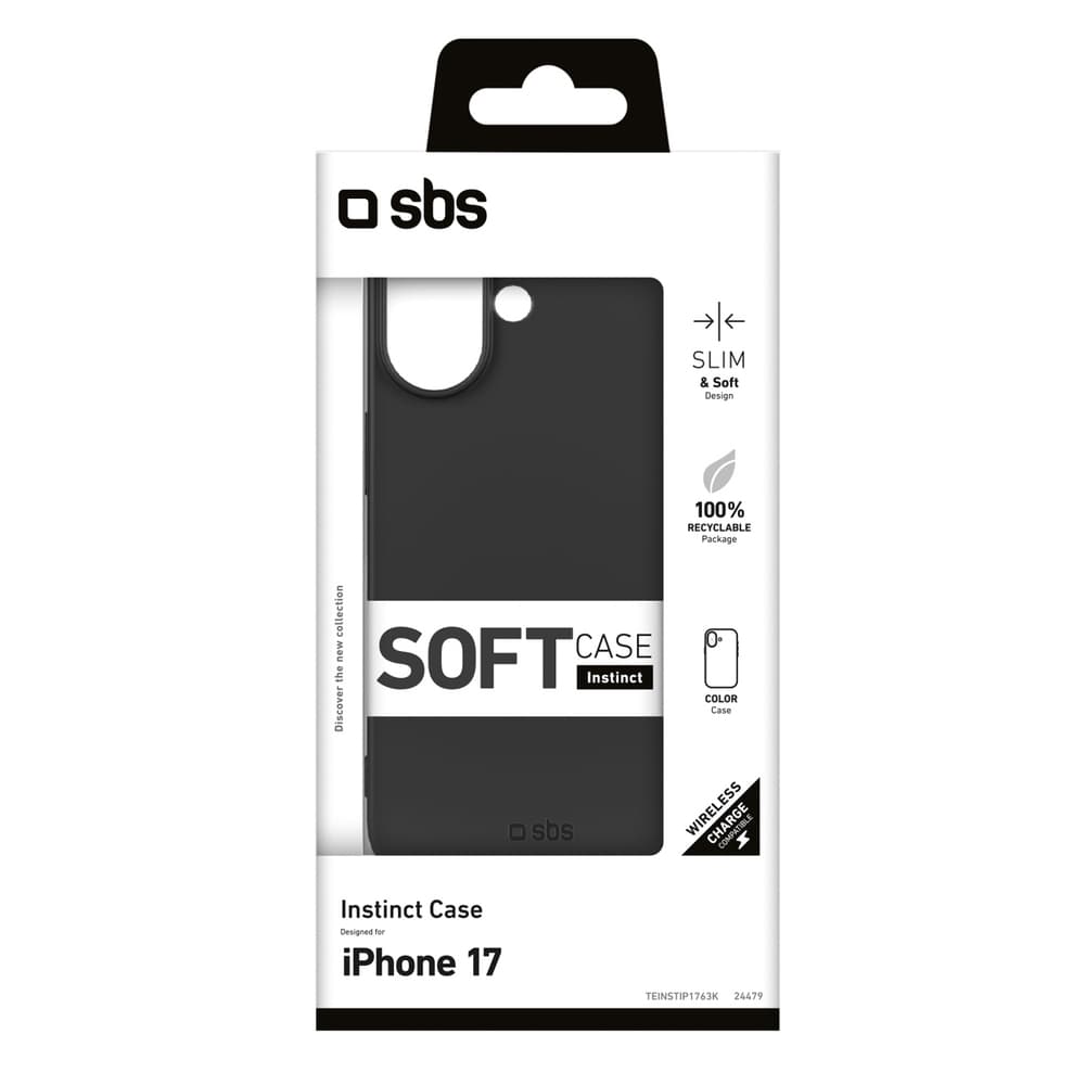 SBS Instinct ovitek za iPhone 17 - črna 2