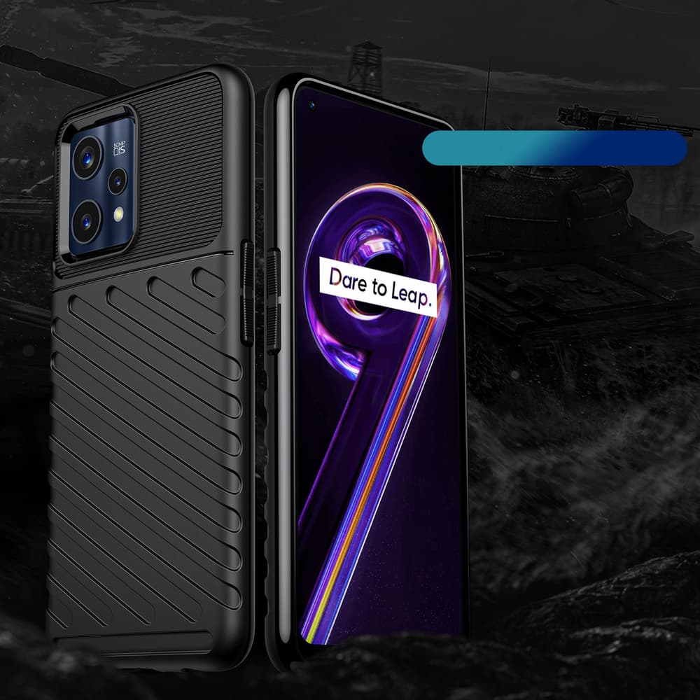 Thunder Case ovitek za Realme 9 Pro+ (9 Pro Plus) - črn 2