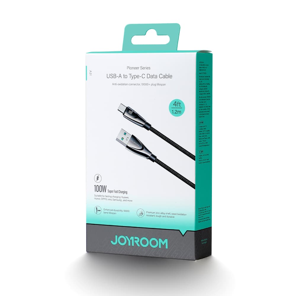 Joyroom Pioneer USB-A / USB-C 100W 1.2m kabel - črn 5