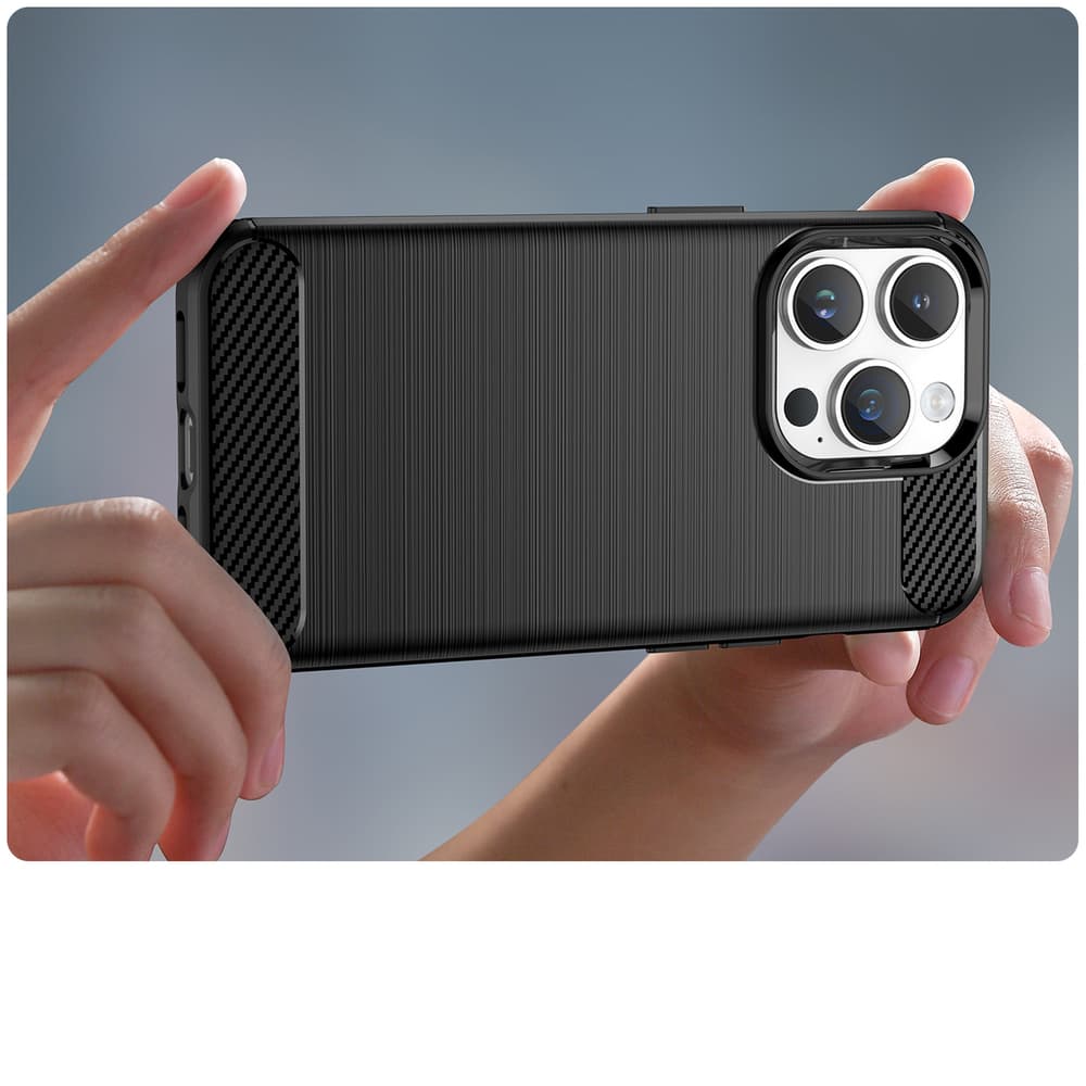 Hurtel Carbon ovitek za iPhone 14 Pro Max, črn 5