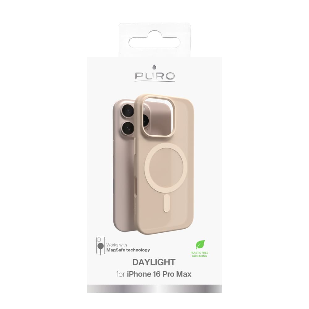 Puro Daylight MagSafe silikonski ovitek za iPhone 16 Pro Max - bež 5