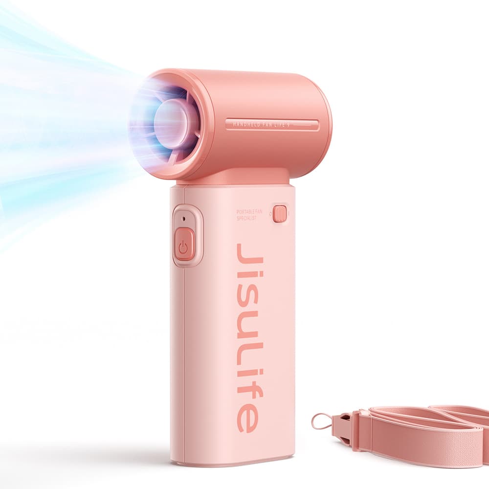 Jisulife ročni ventilator Life9, 5000mAh, roza 5