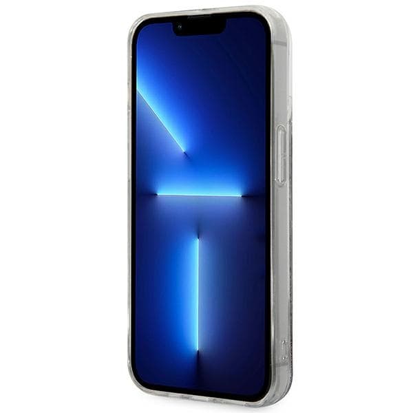 Karl Lagerfeld ovitek za iPhone 14 Pro Liquid Glitter Monogram, srebrn 5