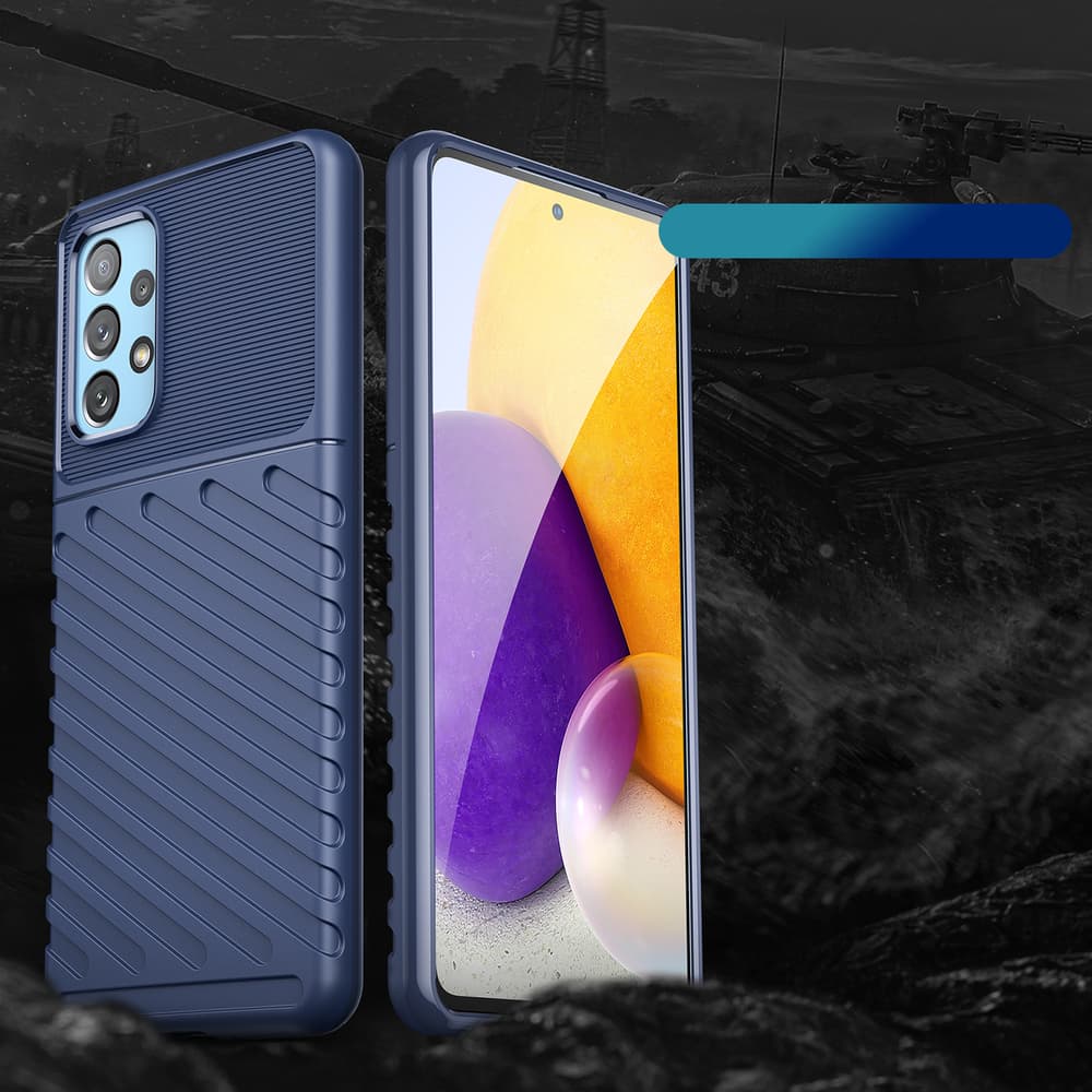 Hurtel Thunder Case prožno oklepno ovitka za Samsung Galaxy A73 modra 2