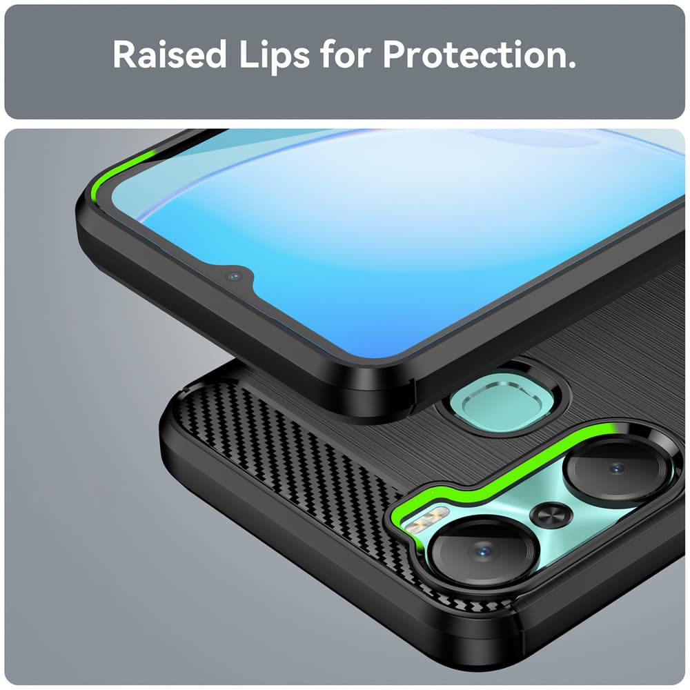 Carbon Case etui za Infinix Hot 12 Pro, črn 6