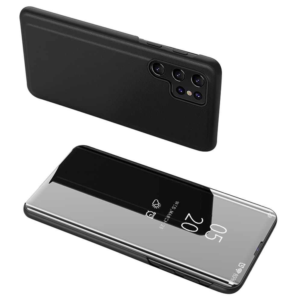 Hurtel Clear View ovitek s preklopom za Samsung A05s - črn