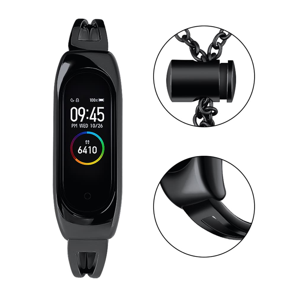 Kovinski pašček za Xiaomi Mi Band 3/4/5/6, črn 7