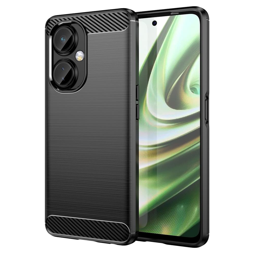 Carbon Case silikonski ovitek za OnePlus Nord CE 3 (črn)